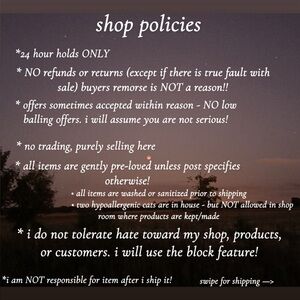 Shop Policies & Shipping Info